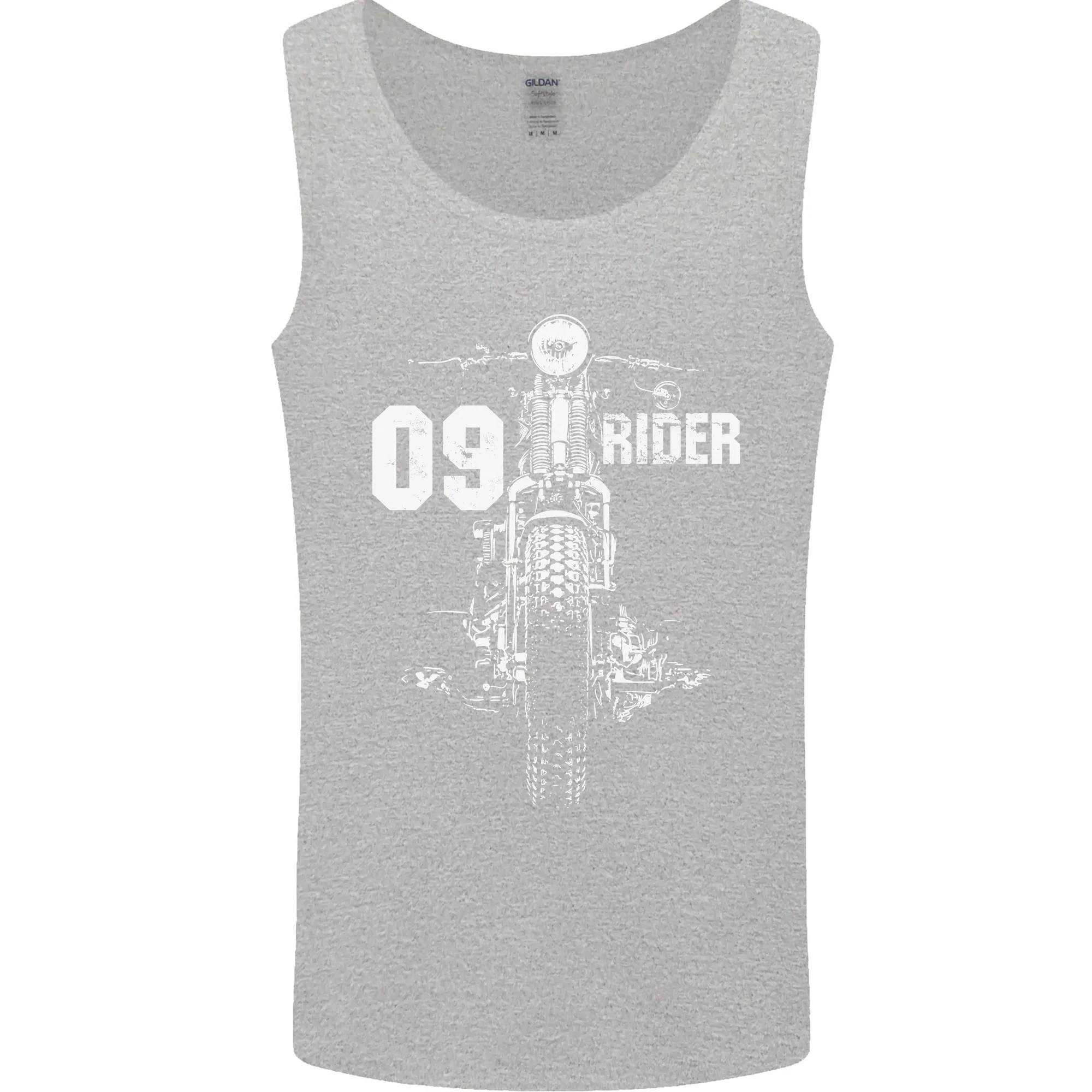 09 Motorbike Rider Biker Motorcycle Mens Vest Tank Top