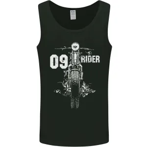 09 Motorbike Rider Biker Motorcycle Mens Vest Tank Top