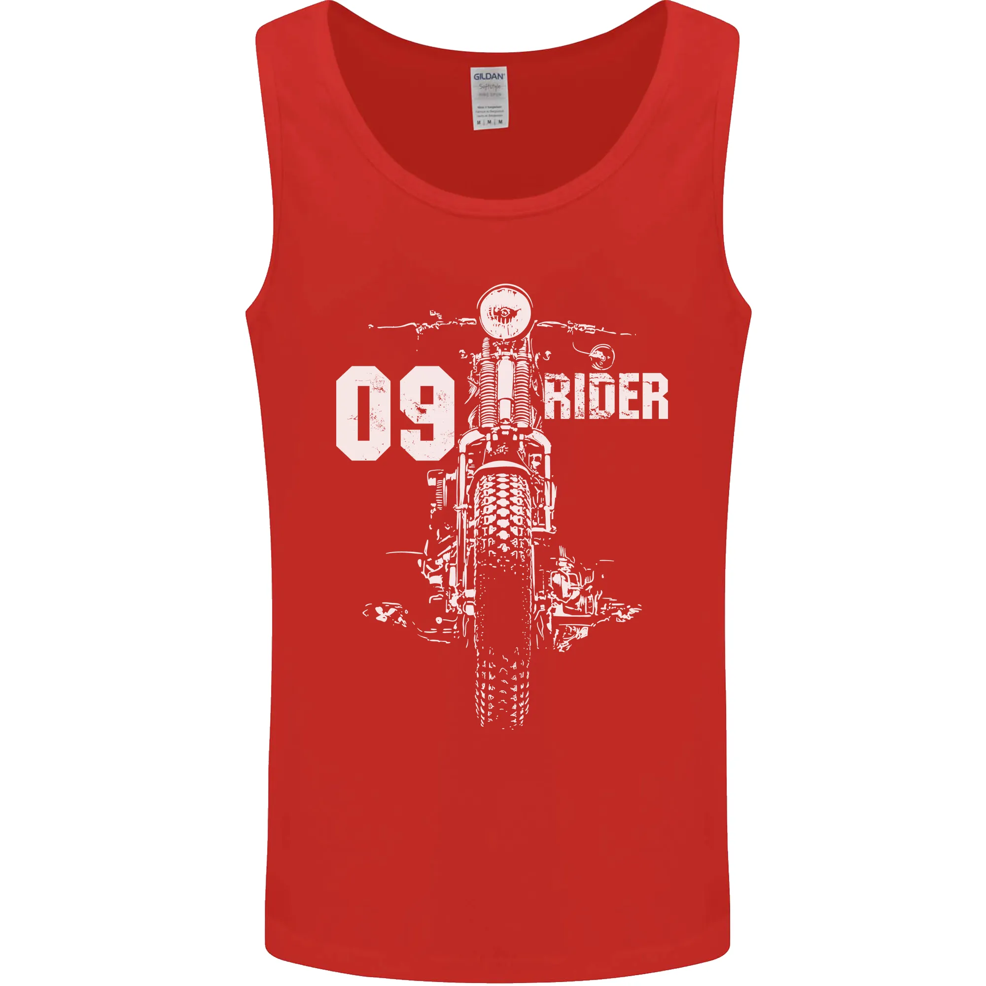 09 Motorbike Rider Biker Motorcycle Mens Vest Tank Top