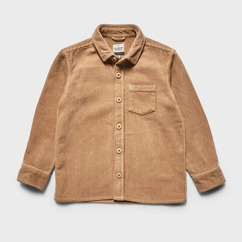 Academy Brand Rookie Lebowski Cord Overshirt - Pebble