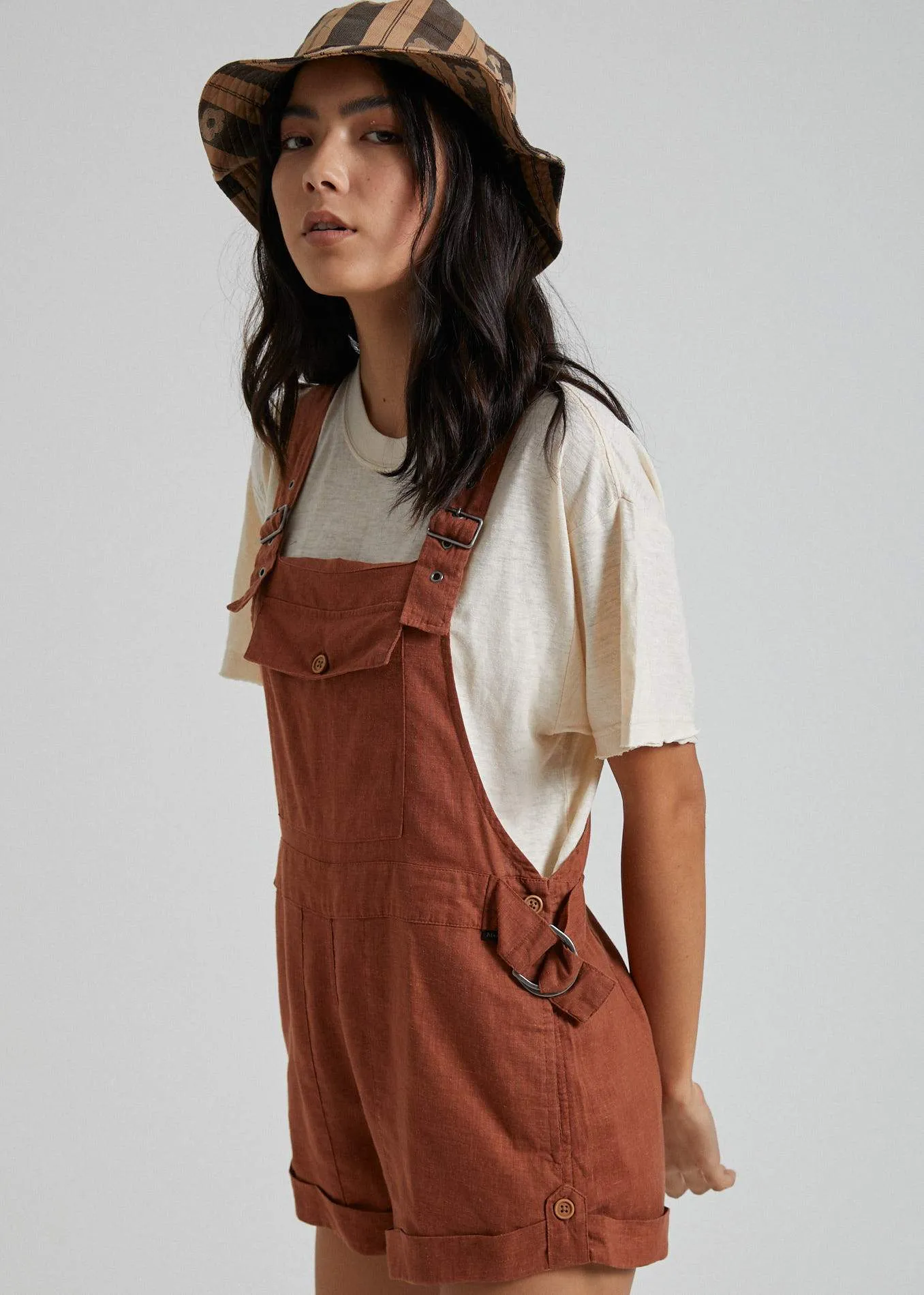 Afends Womens Bri - Hemp Overalls - Ginger