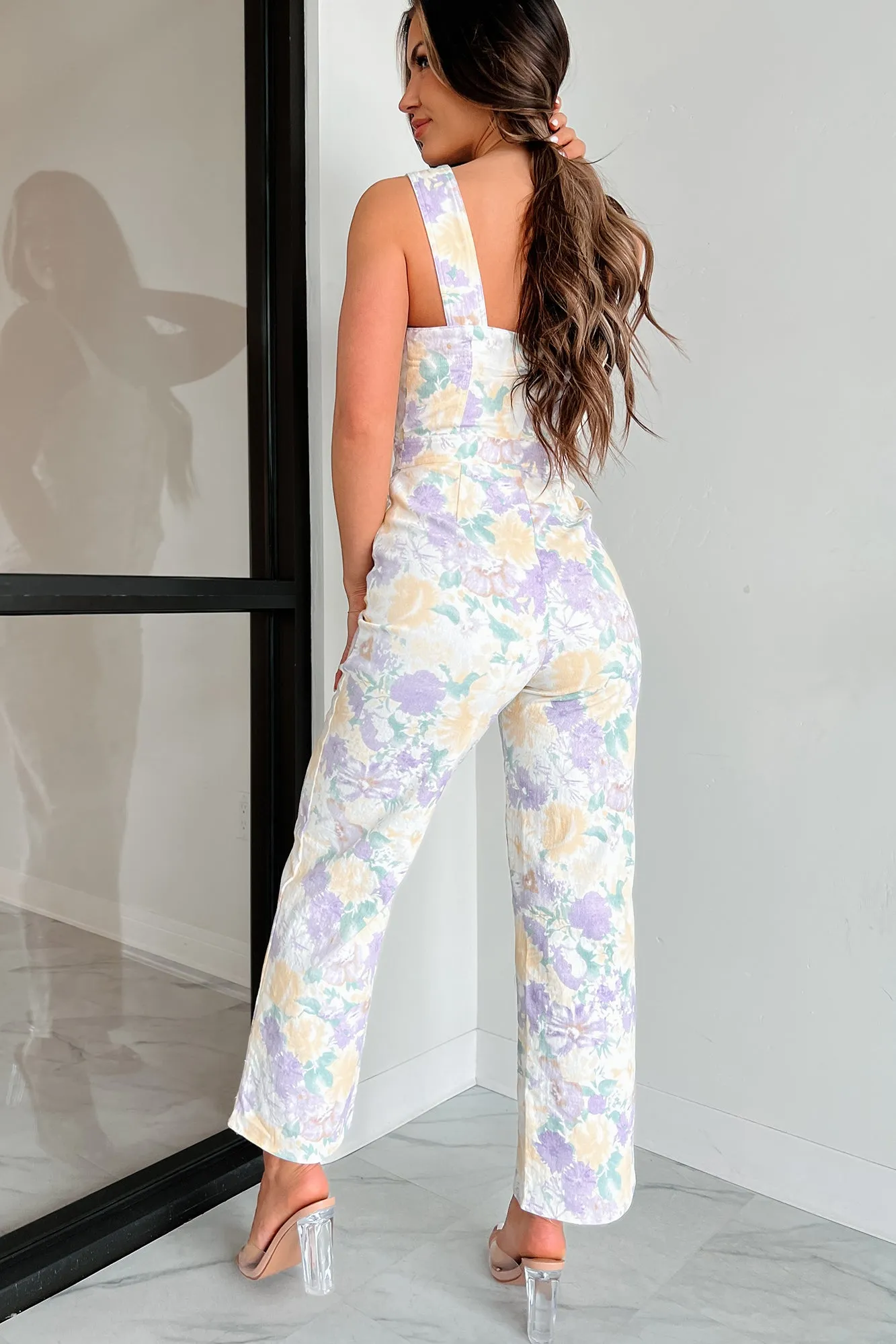 Always Blooming Floral Jumpsuit (Light Blue Multi)