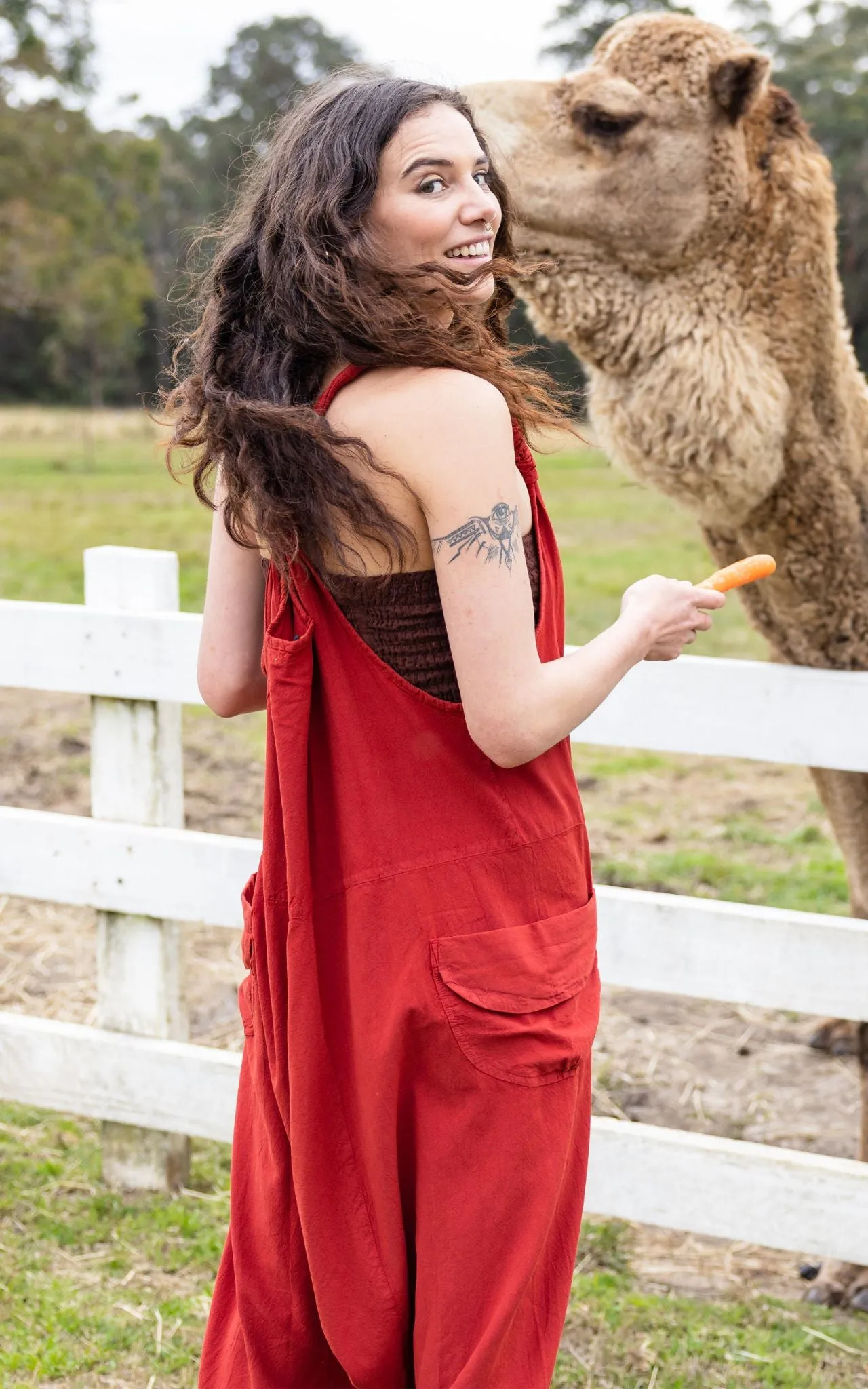 Bahini Overalls - Red