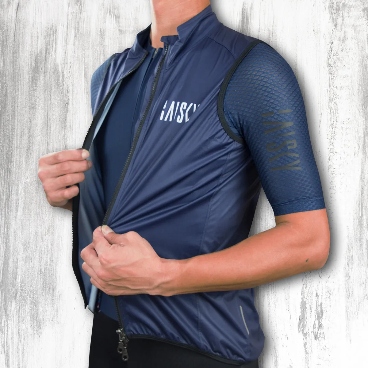 Baisky Mens Double Zipper Wind Vest