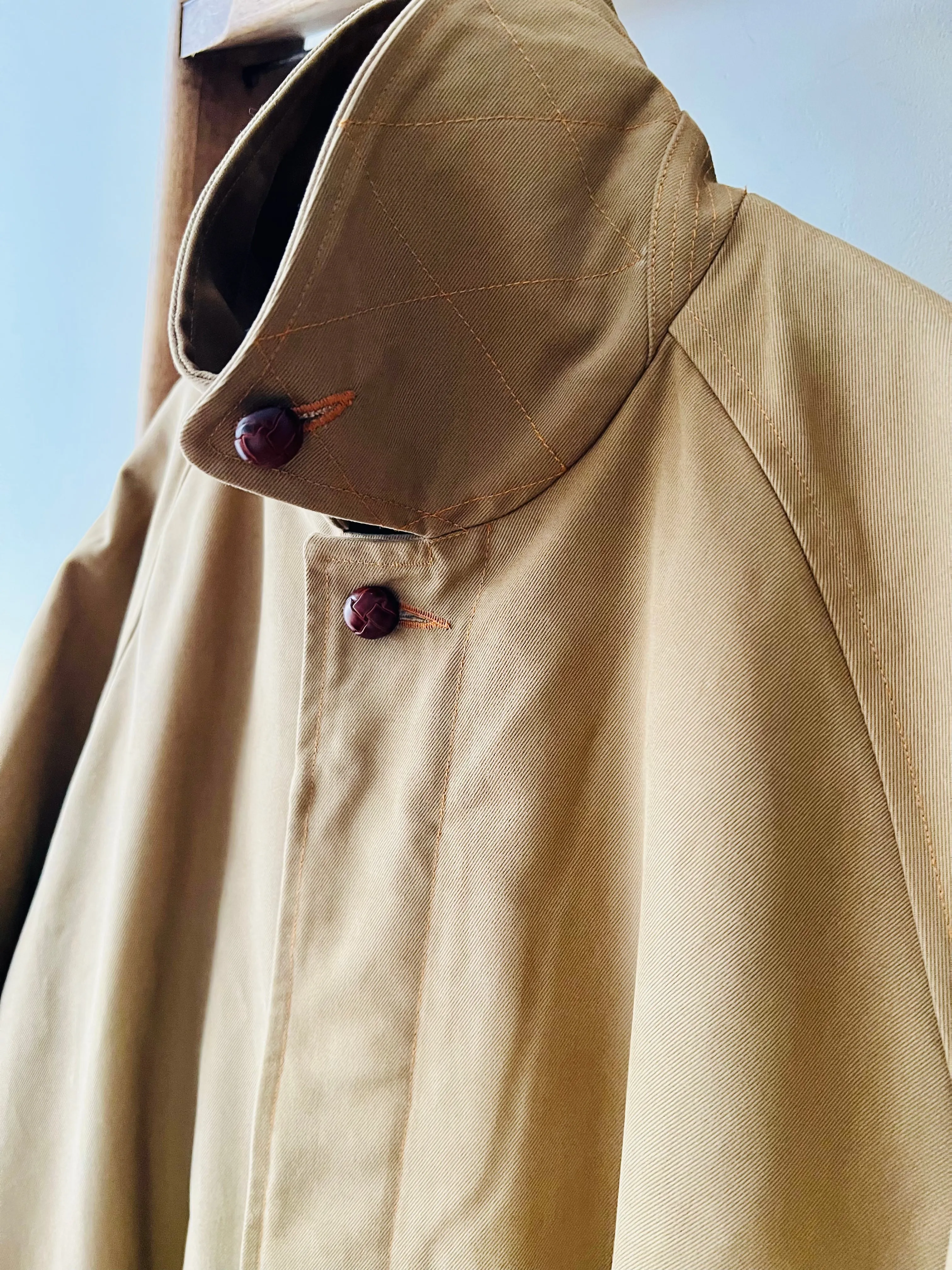 Balmacaan coat Cotton Drill / Khaki