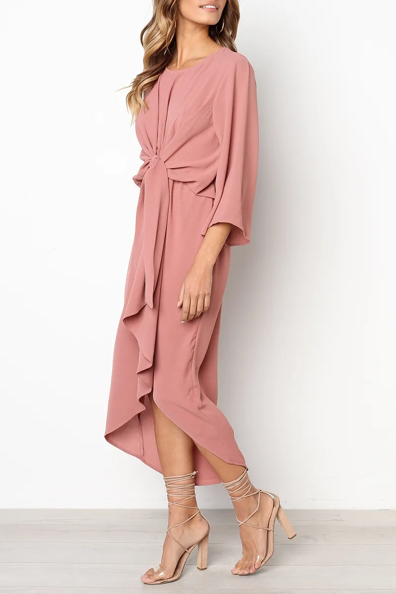 Bandage Fabala Long Sleeves Midi Dress