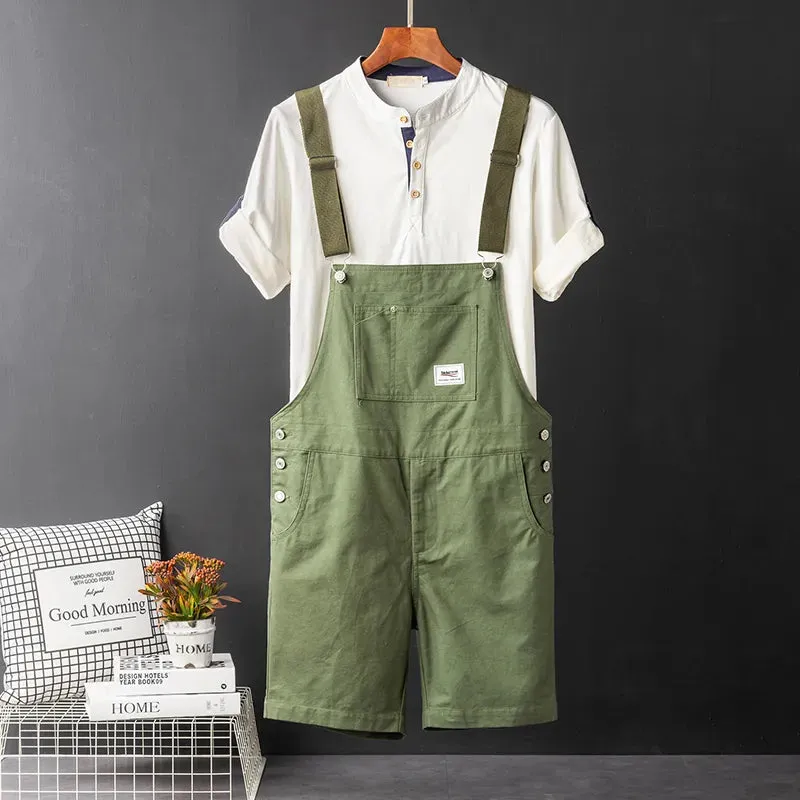 BCKG Men's COLOR-Bib Short Overalls