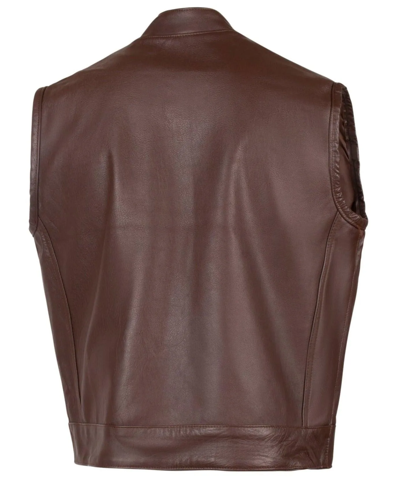 Beck® Mens 566 Brown Horsehide Leather Motorcycle Vest