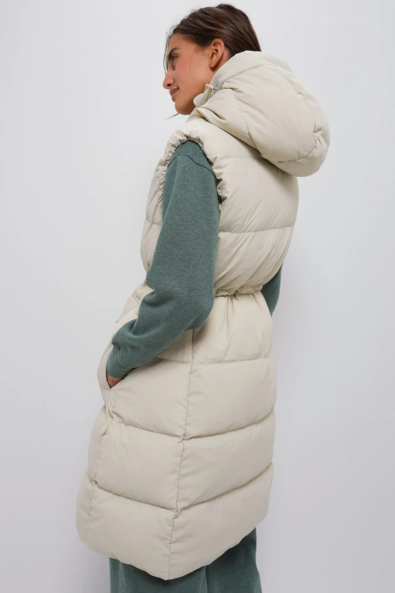 Bone White Irving Down Gilet