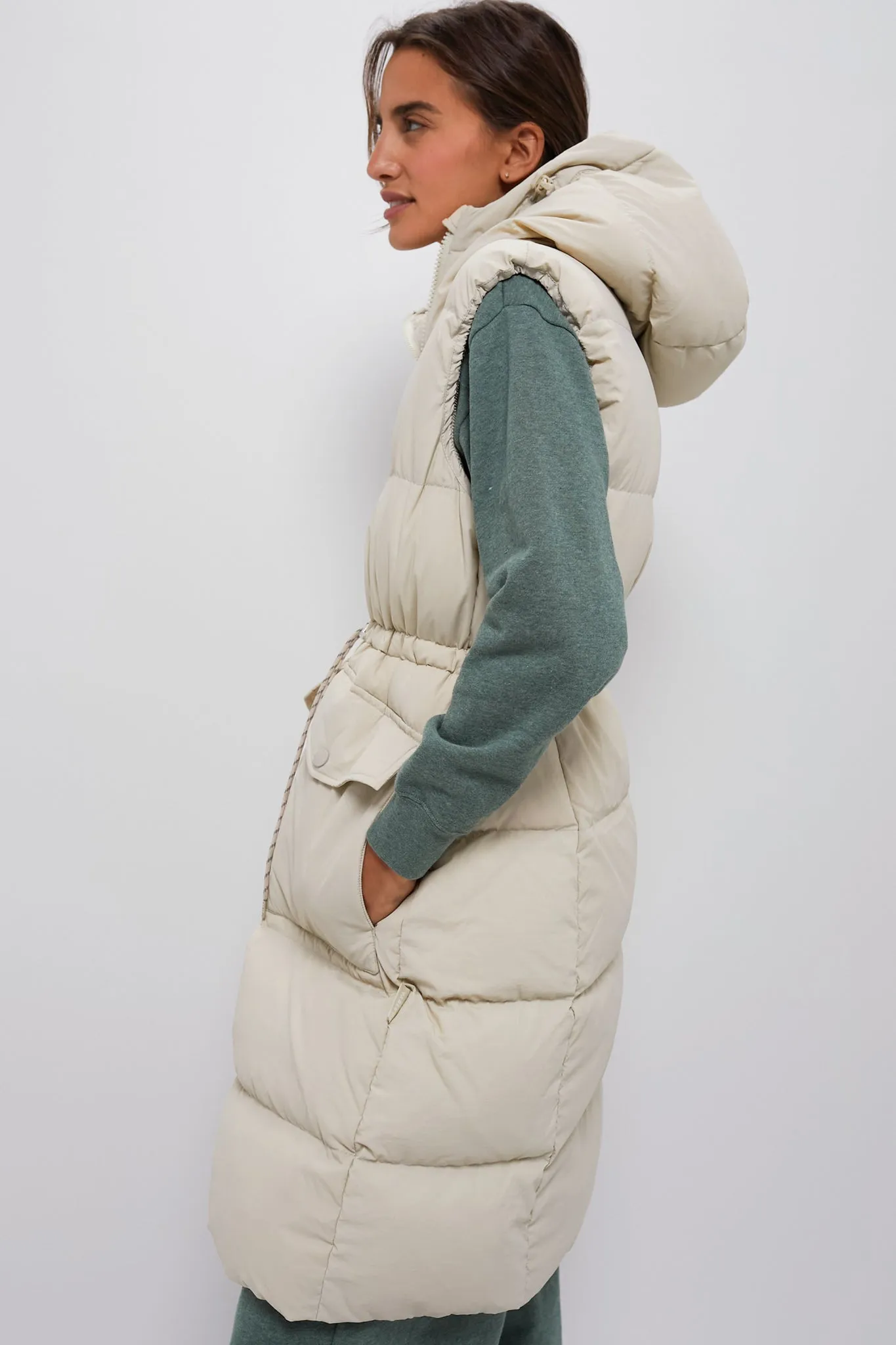 Bone White Irving Down Gilet