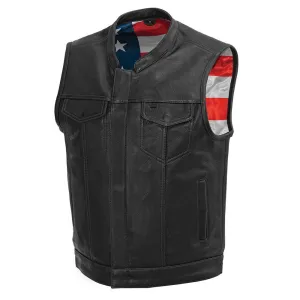 Born Free Black Stitching Vest