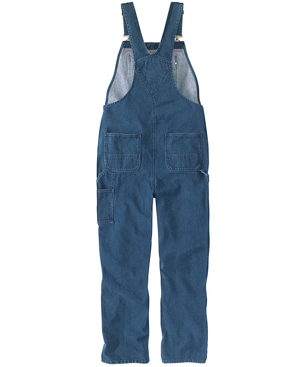 Carhartt Loose Fit Washed Denim Bib Overalls - Darkstone