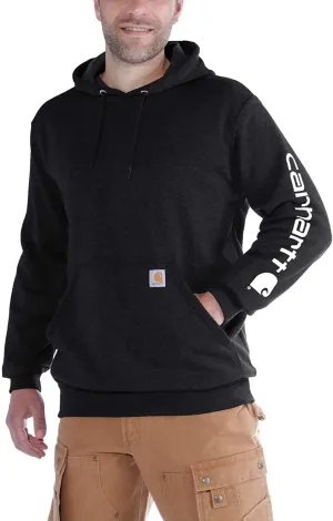 Carhartt Men's Midweight Sleeve Logo Hooded Sweatshirt