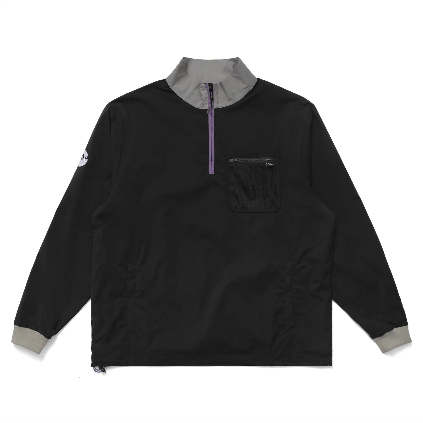 Cascade Quarter Zip Windshirt Jacket Black - AW24