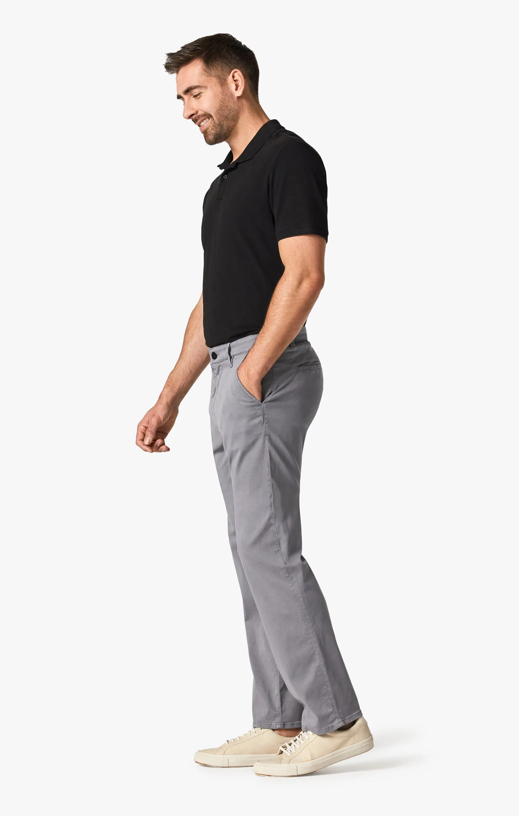 Charisma Relaxed Straight Chino Pants In Shark Twill