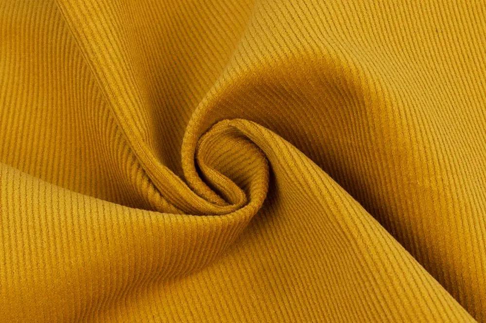 Corduroy Goldenrod Yellow 16 Wale Cotton Woven-Sold by the yard