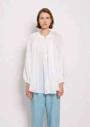 Cotton Silk Voile Poet Blouse