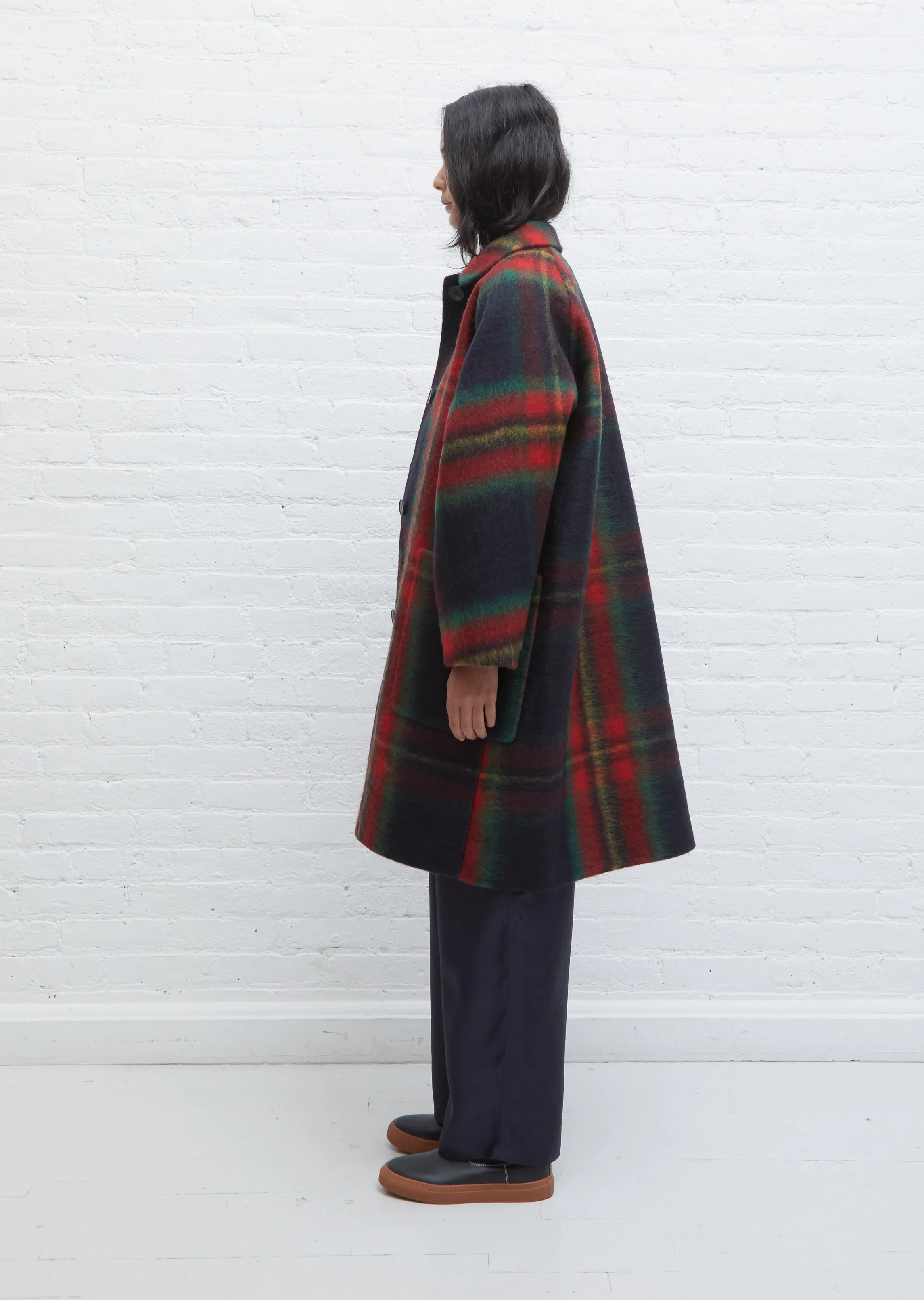 Cove Reversible Double-Faced Wool Tartan Coat