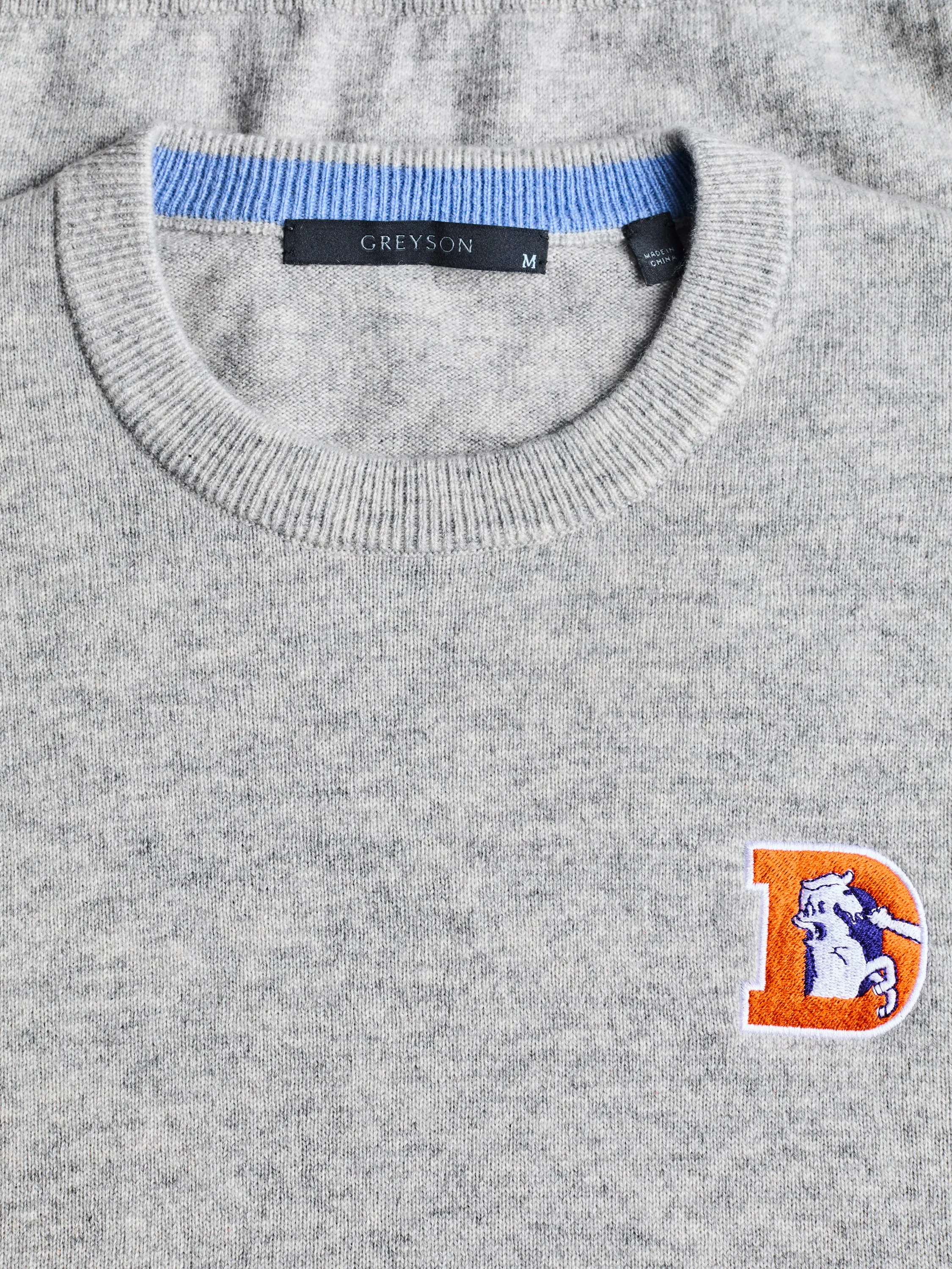 Denver Broncos Tomahawk Cashmere Crewneck Sweater