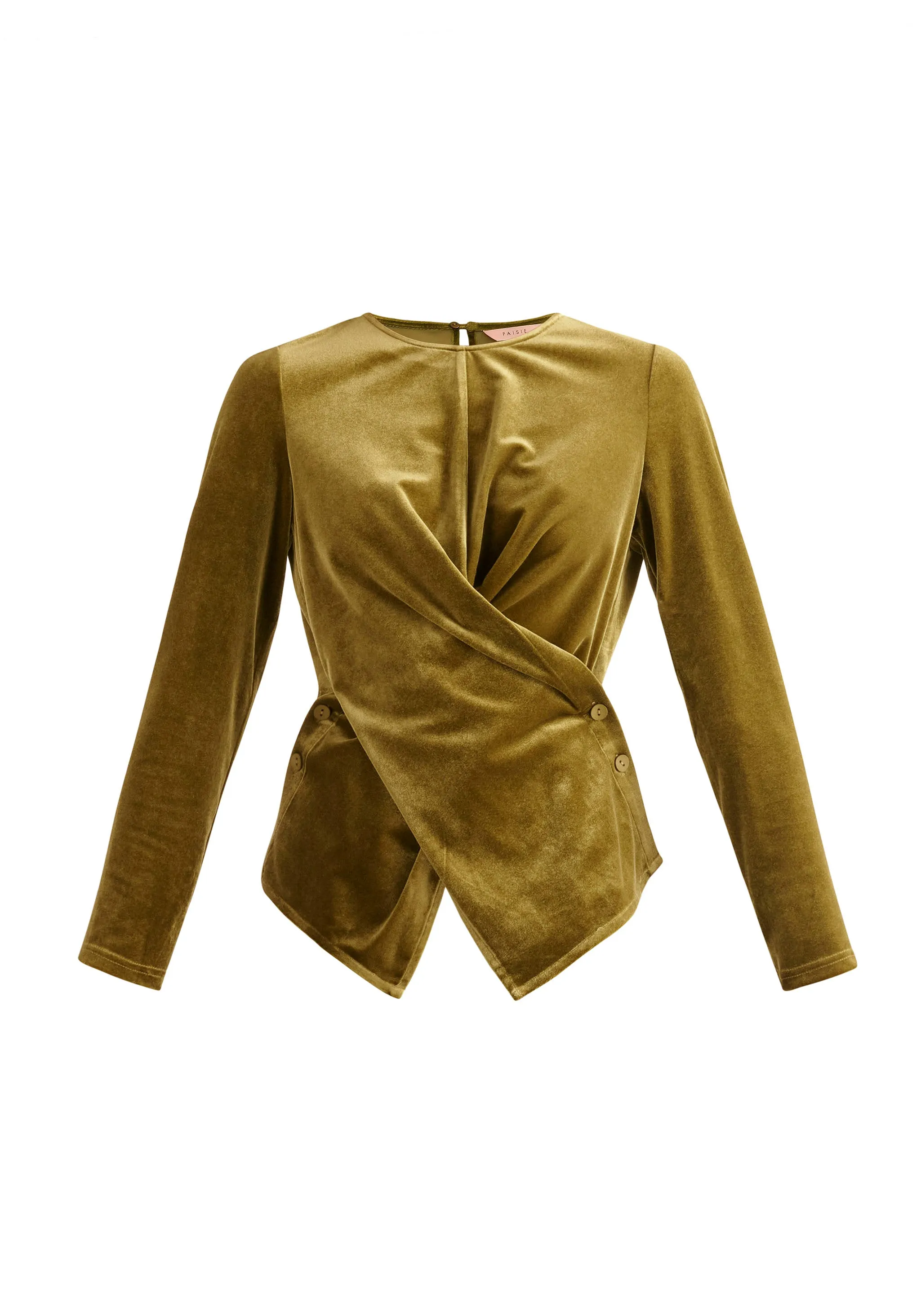 Draped Velvet Top