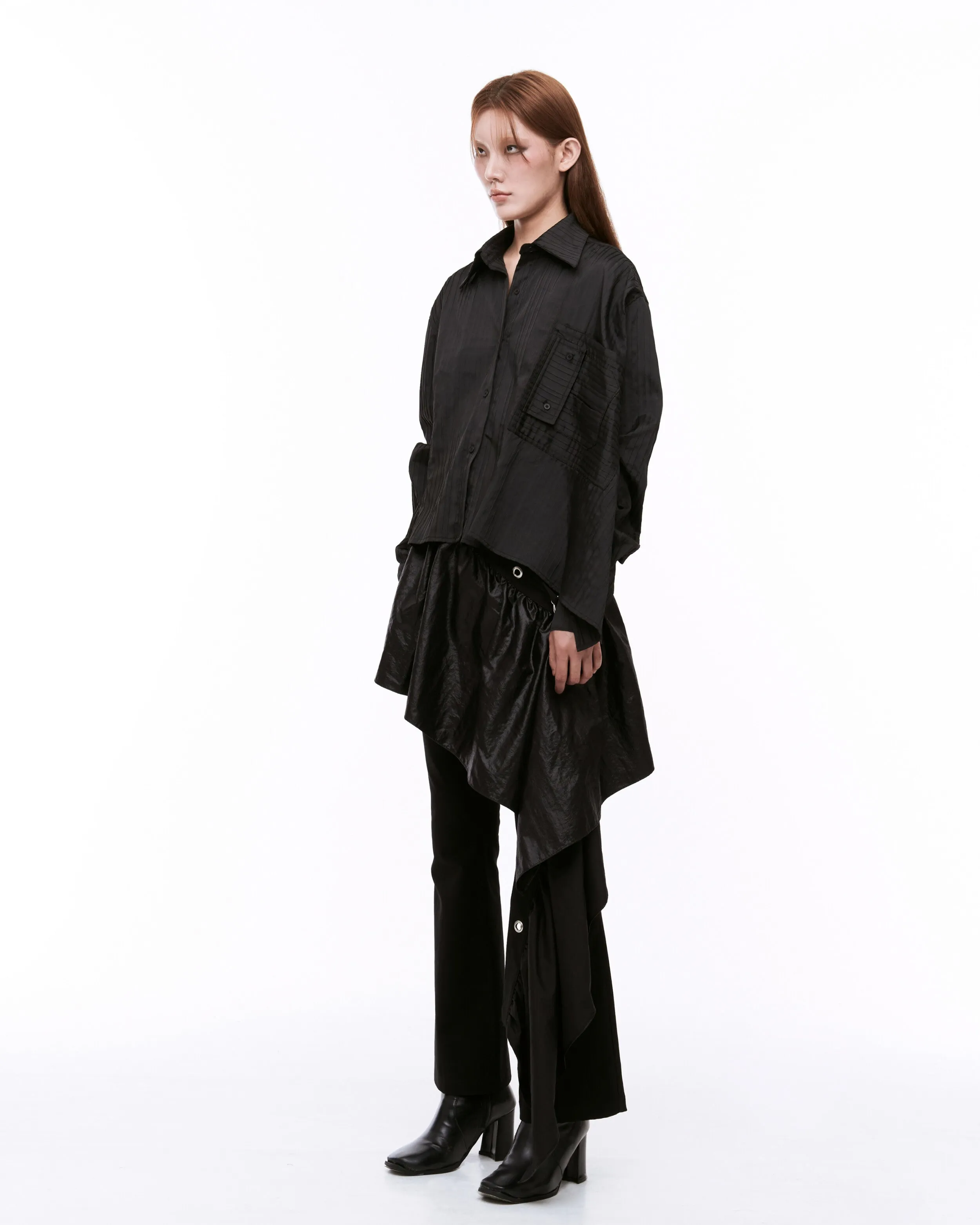 Draping shirt black