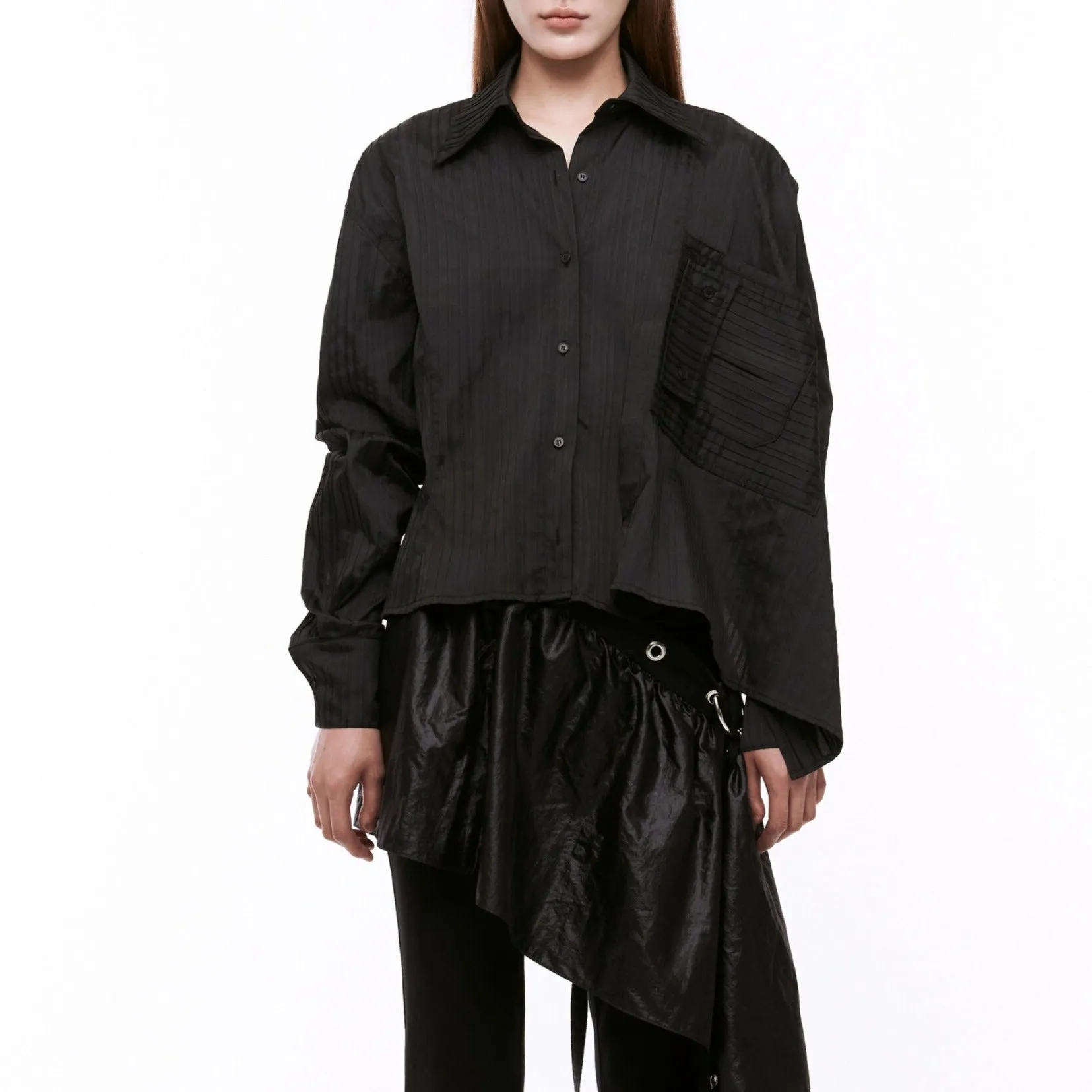 Draping shirt black