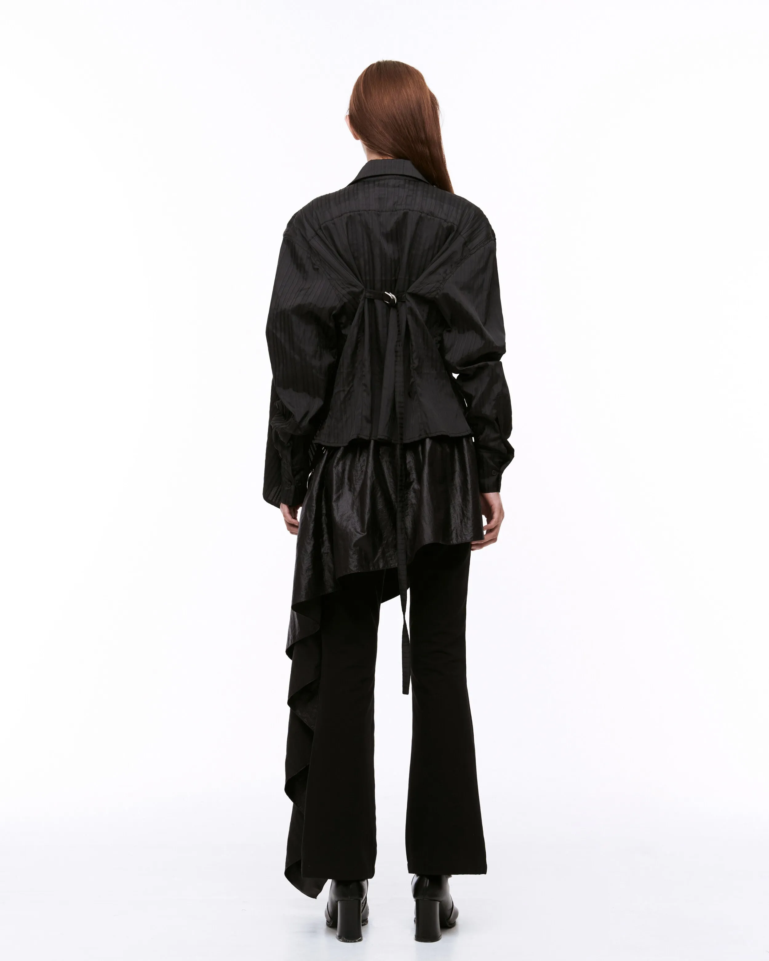 Draping shirt black