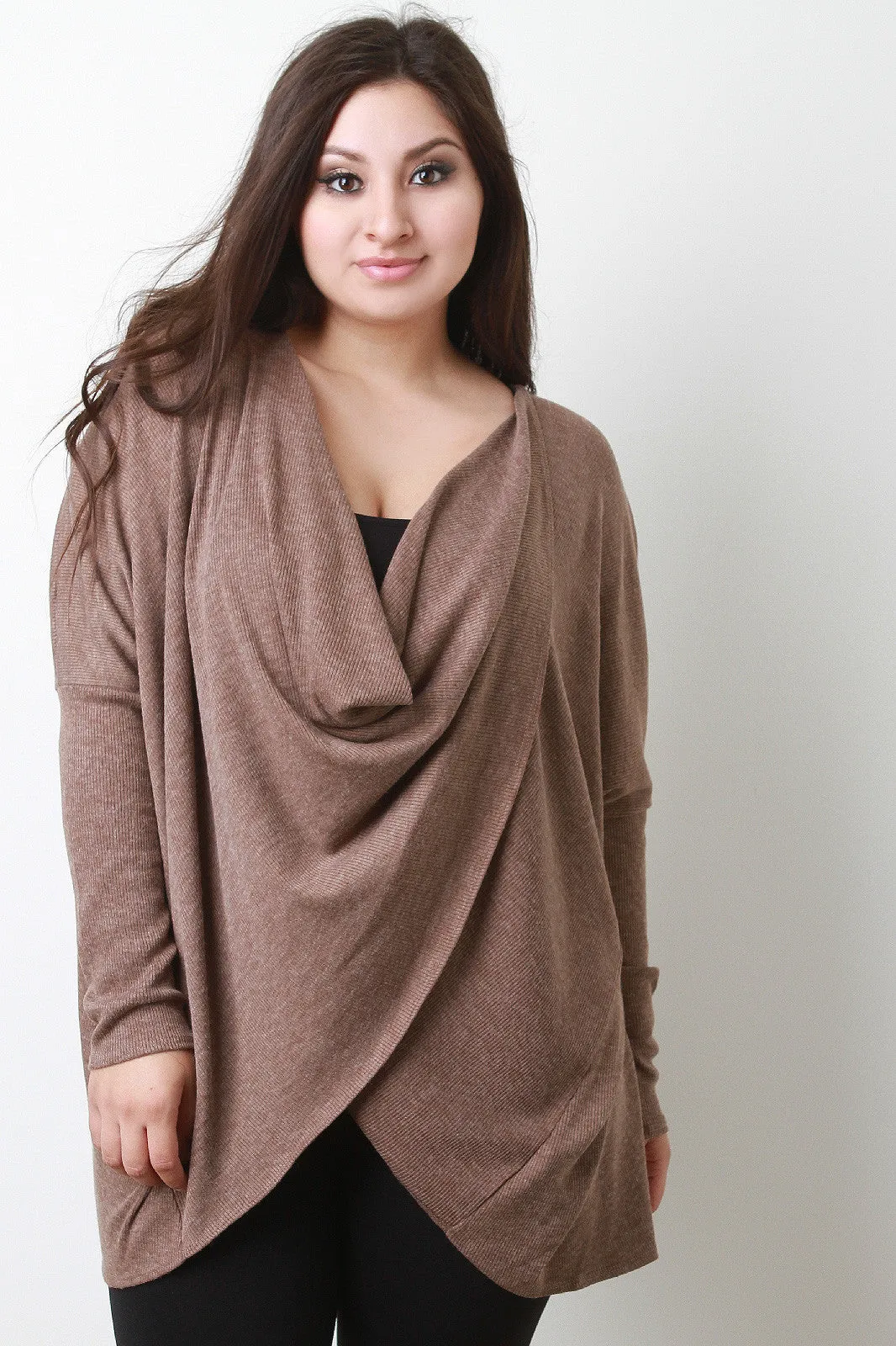 Draping Tulip Dolman Convertible Cardigan Top