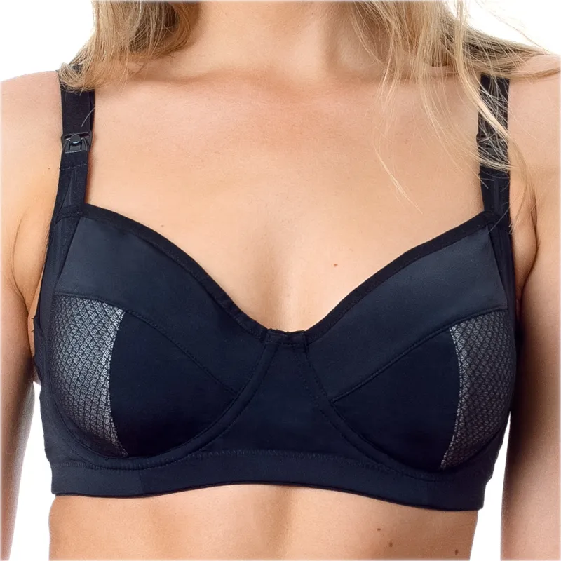 Enlighten Nursing Maternity Bra Black - Hotmilk