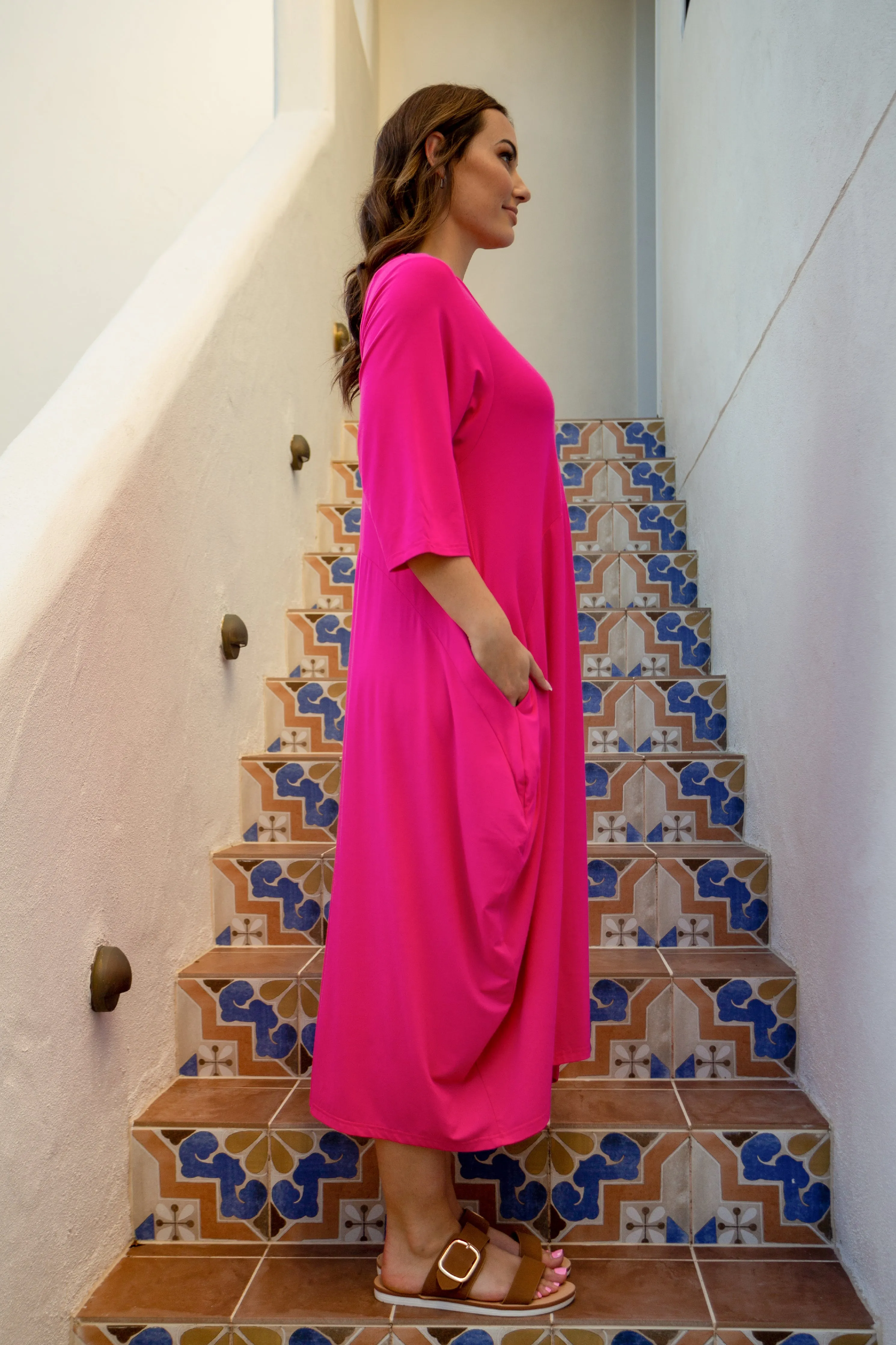 FINAL SALE Alviva Dress in Magenta