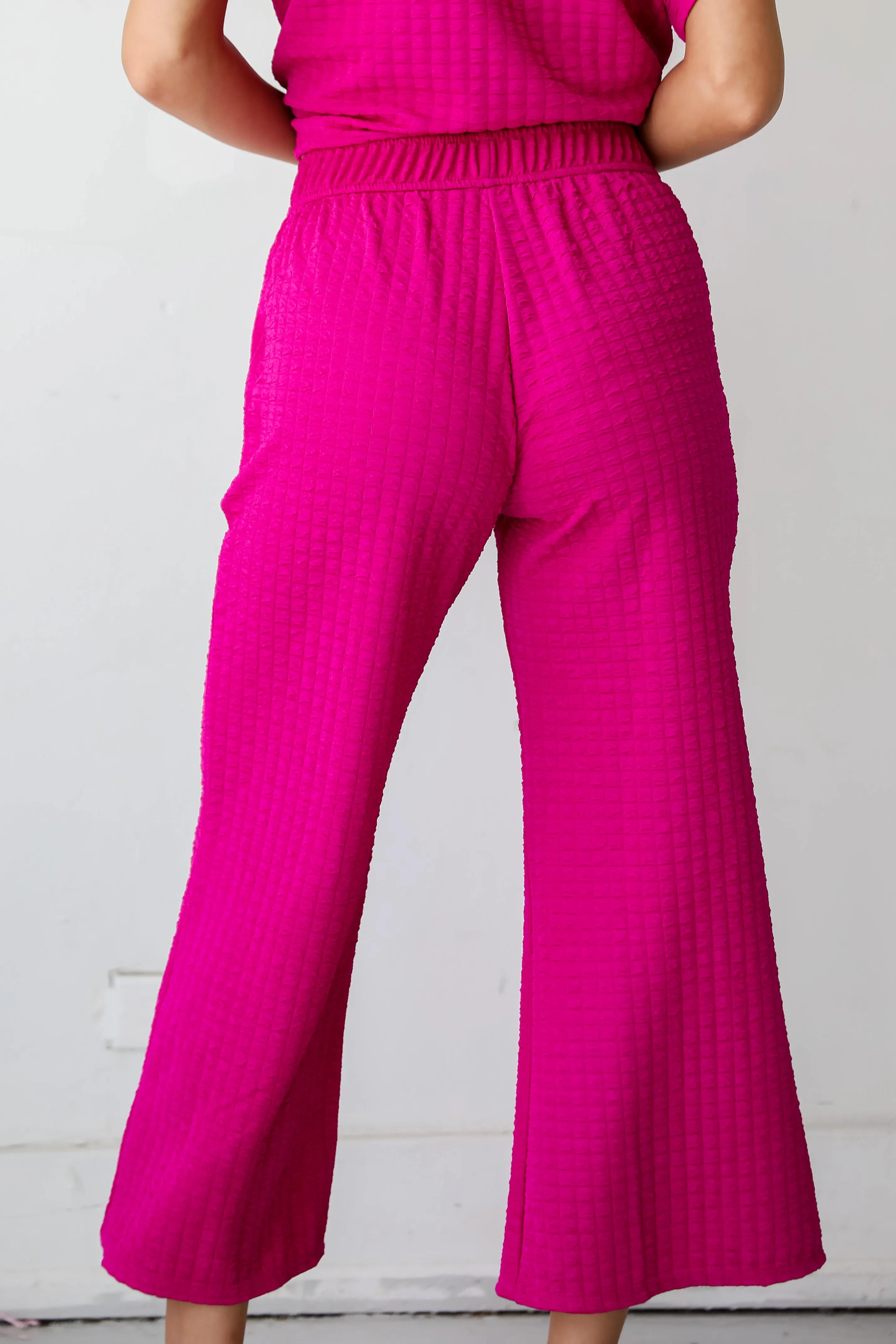 FINAL SALE - Sweet Surprise Textured Wide Leg Pants