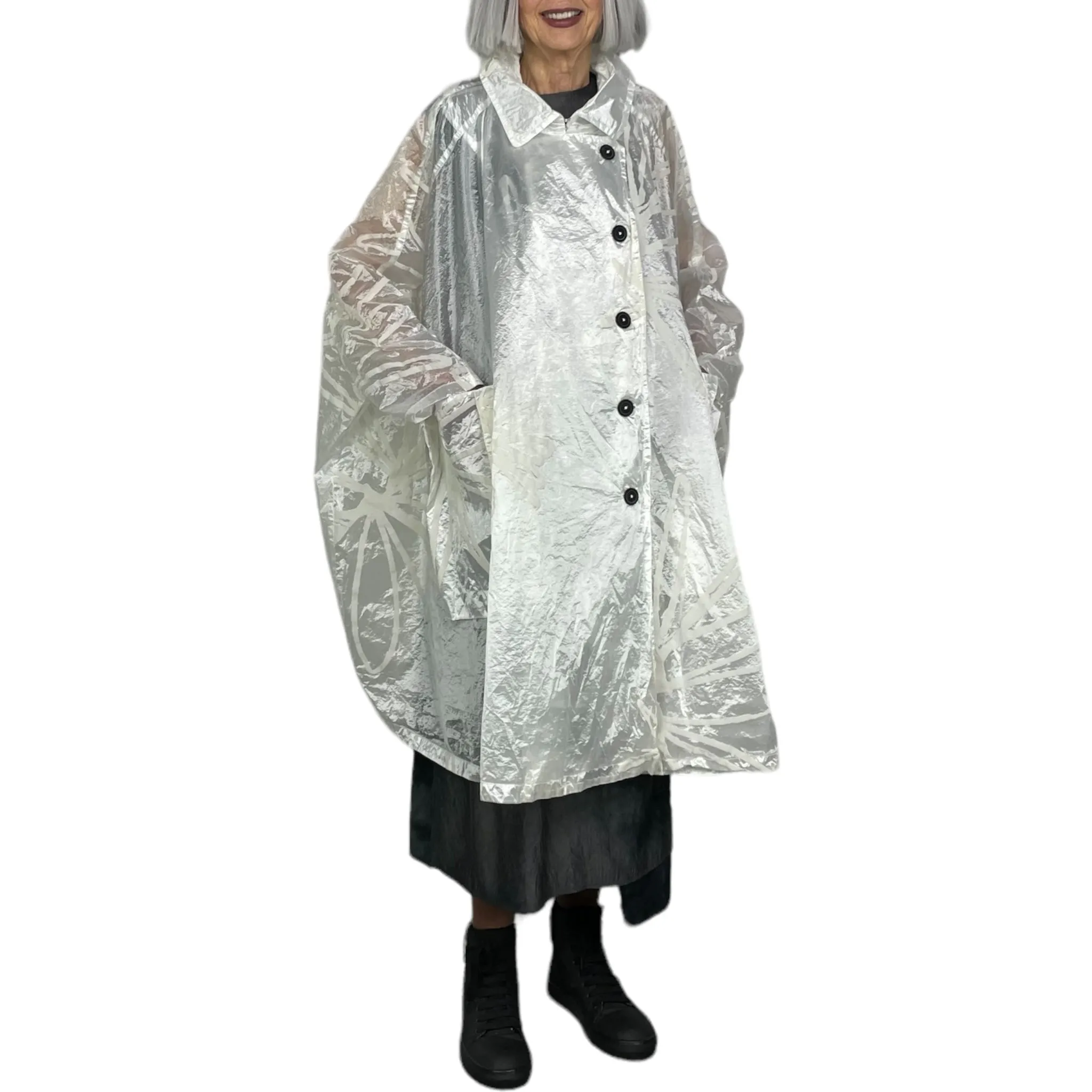 FLOCK PRINTED RAINCOAT