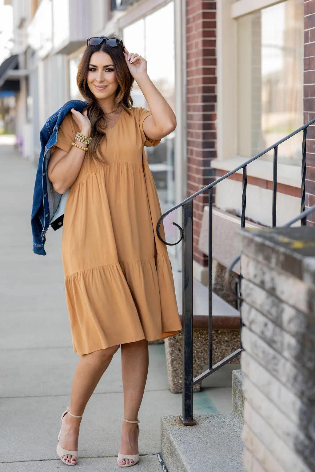 Flowy Tiered Midi Dress