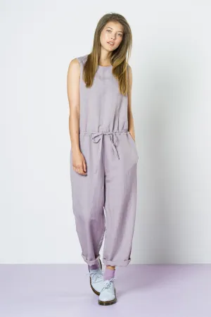 Georgia Linen Overalls - Mauve