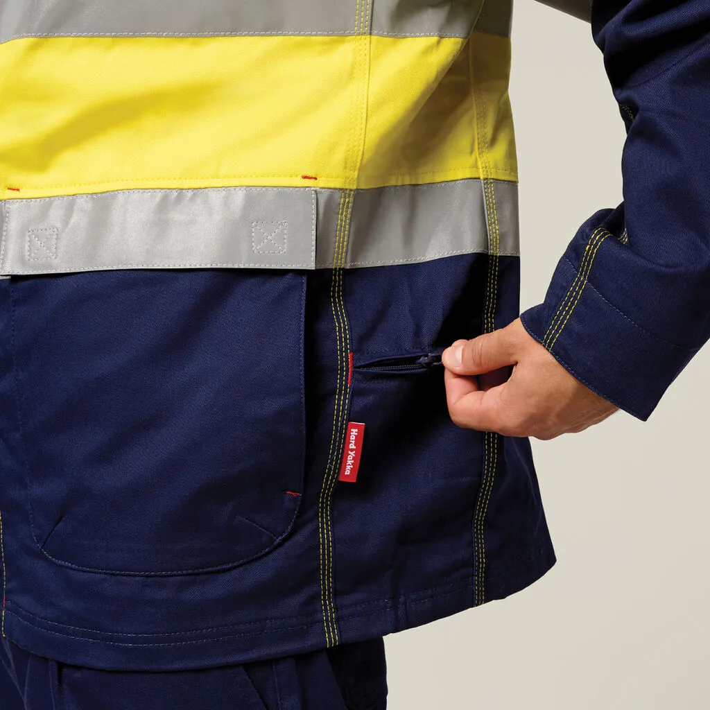 Hard Yakka Core Hi-vis 2 Tone Cotton Drill Taped Jacket (Y06545)