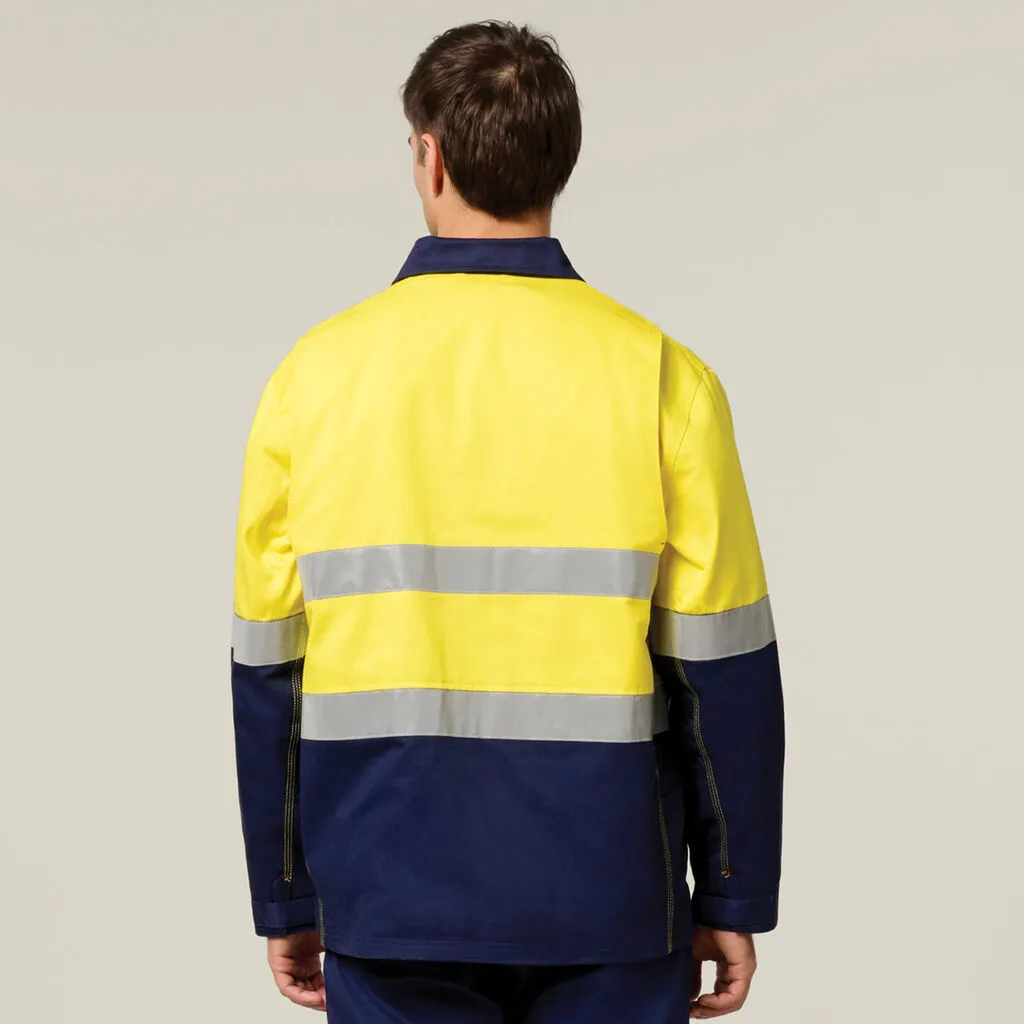 Hard Yakka Core Hi-vis 2 Tone Cotton Drill Taped Jacket (Y06545)