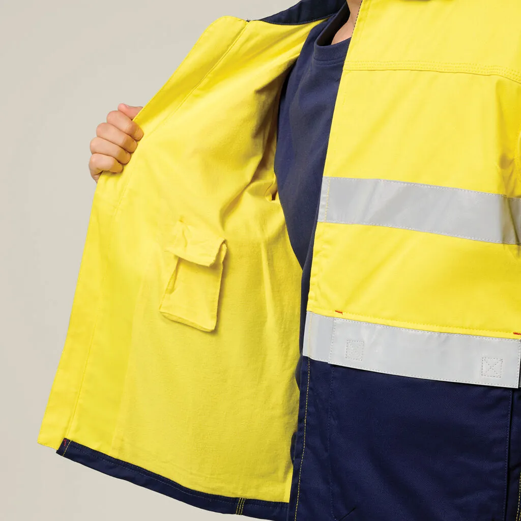 Hard Yakka Core Hi-vis 2 Tone Cotton Drill Taped Jacket (Y06545)