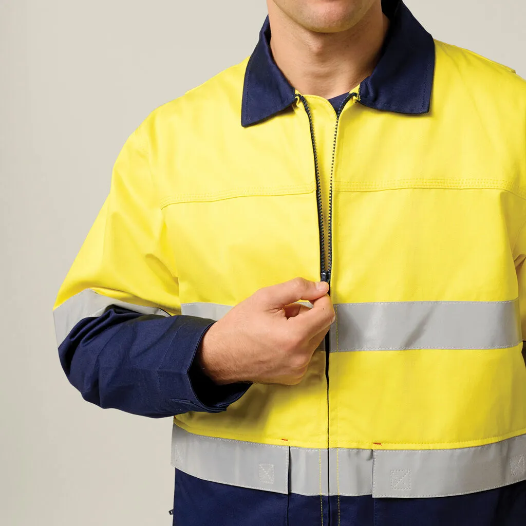 Hard Yakka Core Hi-vis 2 Tone Cotton Drill Taped Jacket (Y06545)