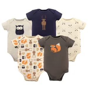 Hudson Baby Cotton Bodysuits, Forest