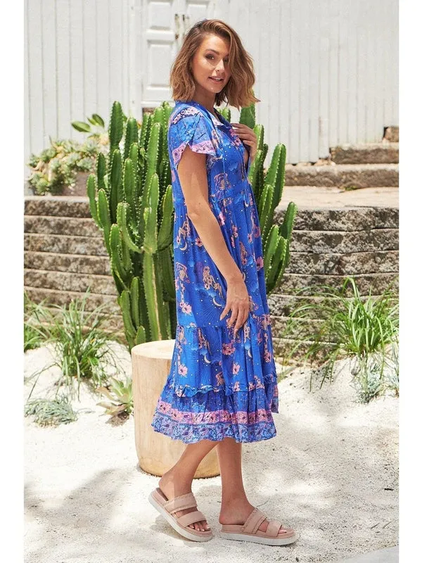 JAASE Soleil Print Nella Midi Dress