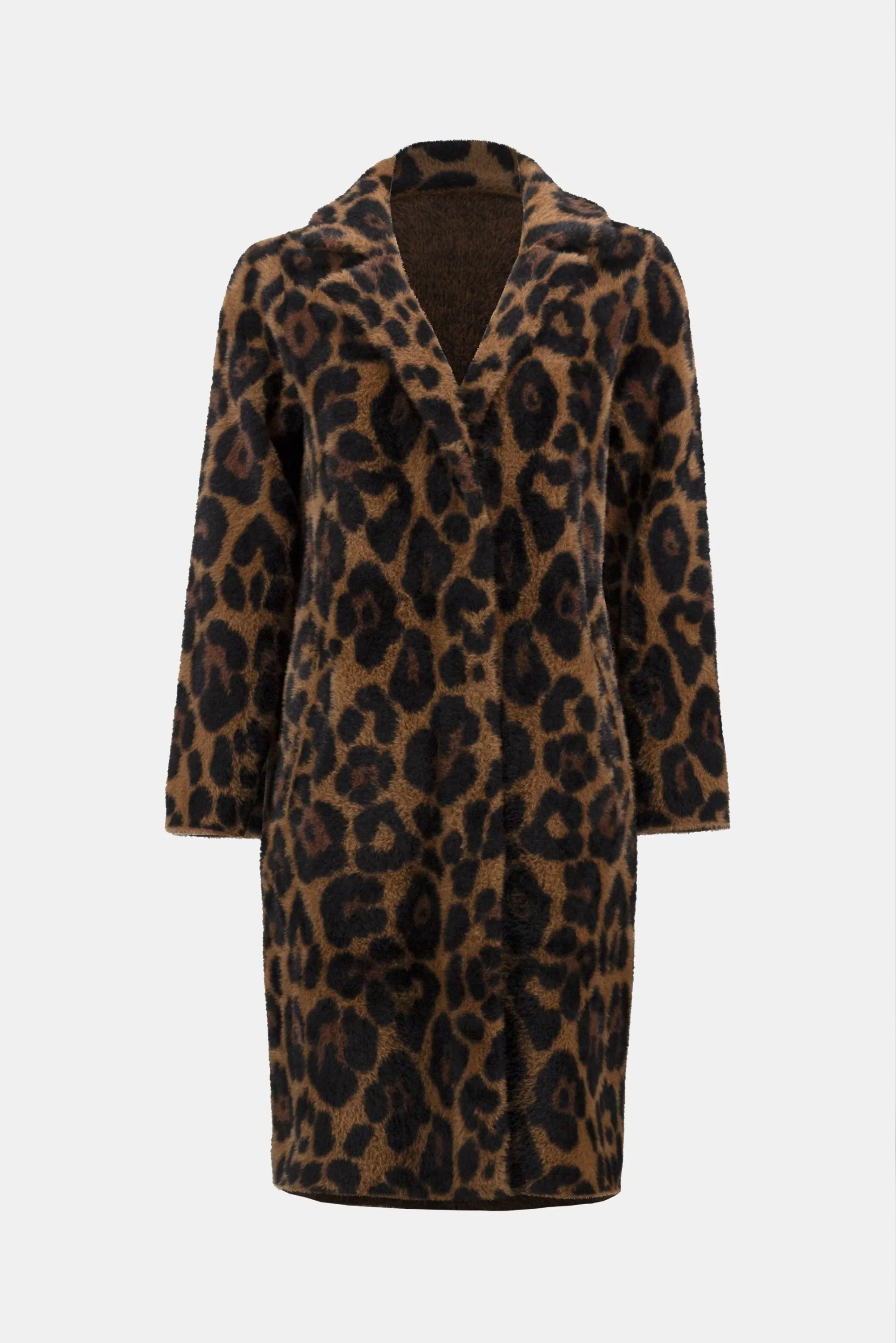 Joseph Ribkoff Leopard Print Faux Fur Coat