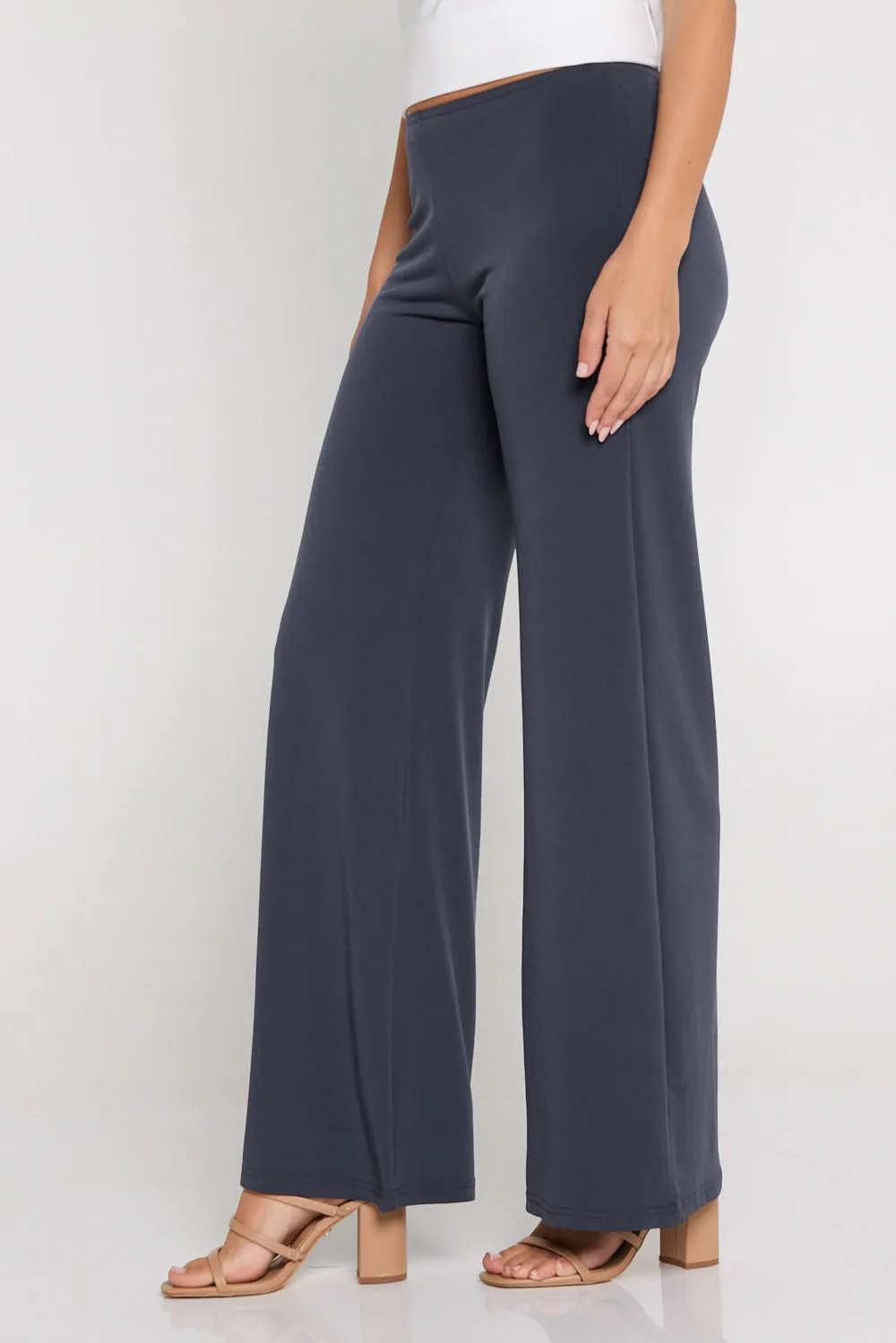 Kamala Wide Leg Pants - Charcoal