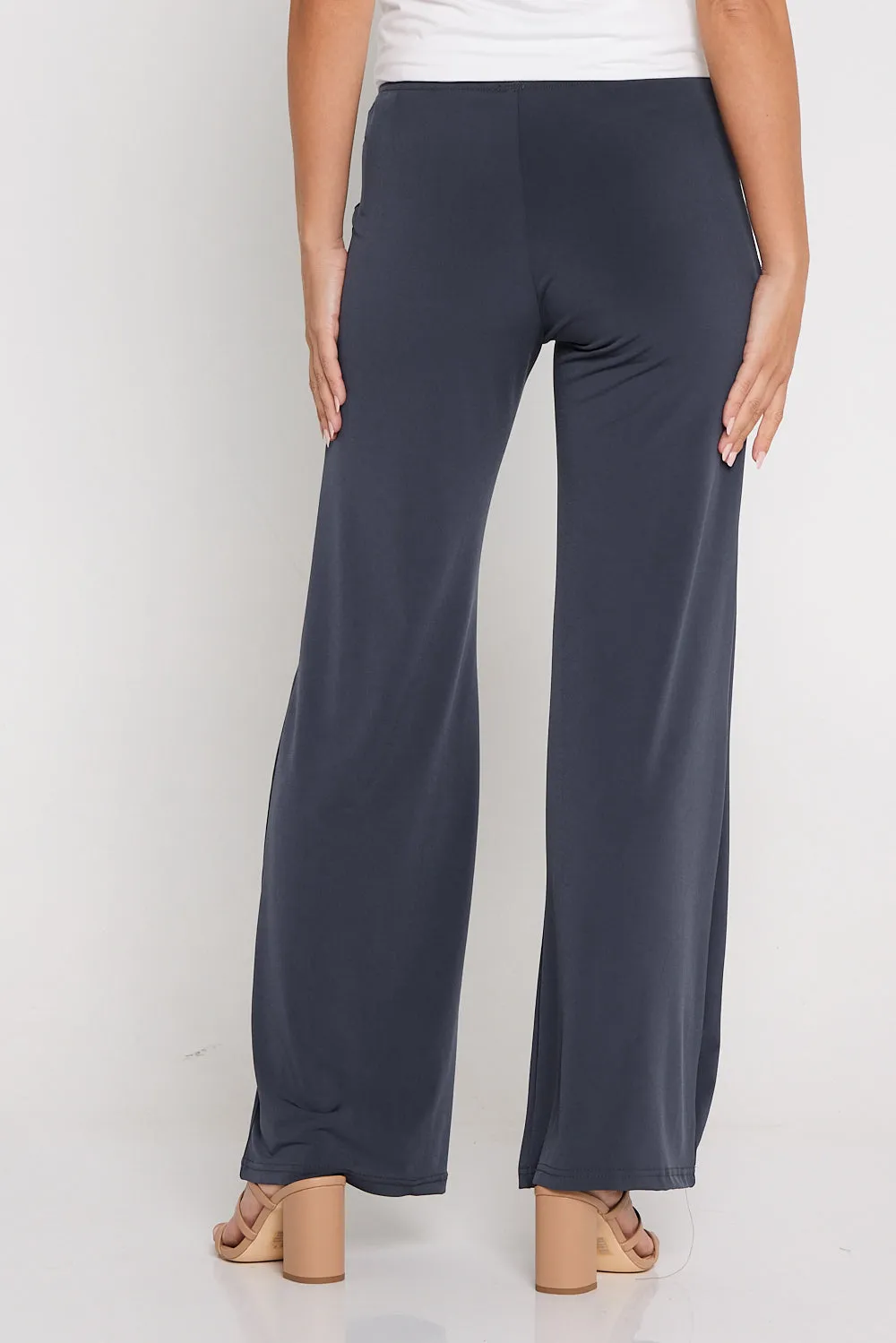 Kamala Wide Leg Pants - Charcoal