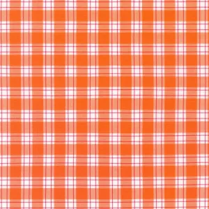 Kitchen Window Wovens Thin Plaid Orangeade