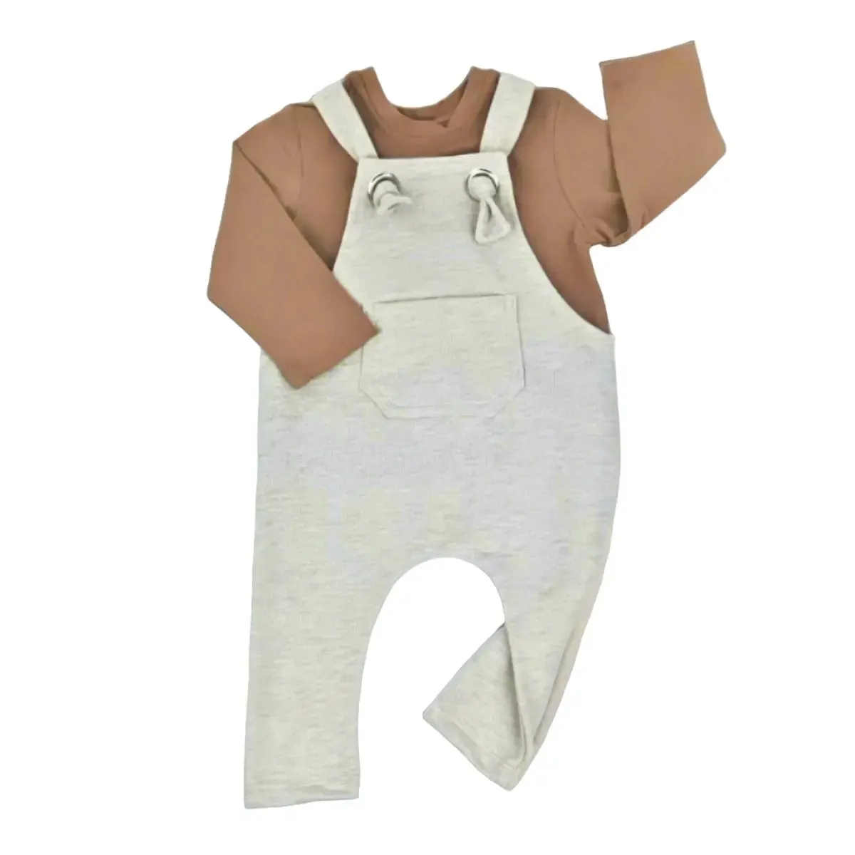 KNOT DUNGAREE LONG - OATMEAL