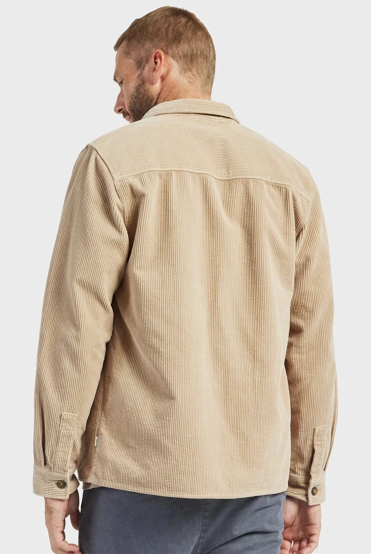 Lebowski Cord Overshirt in Pebble