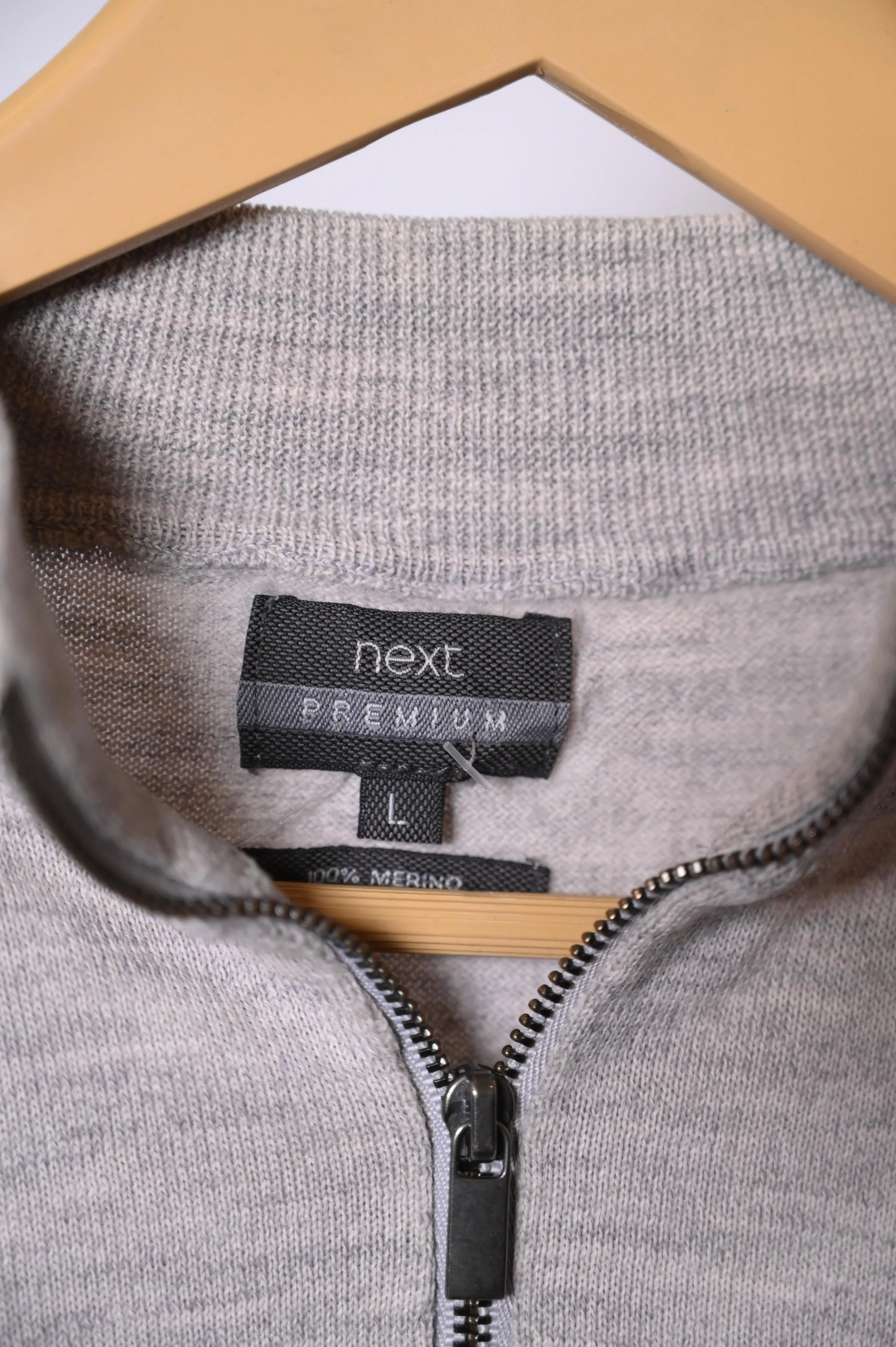 Light Grey Next Large Sweater (Zipper)