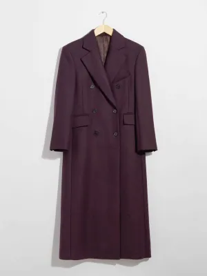 Long wool-blend coat