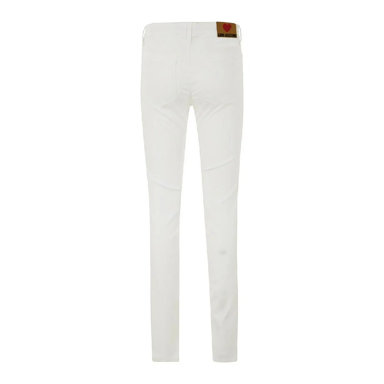 Love Moschino White Cotton Women's Jeans