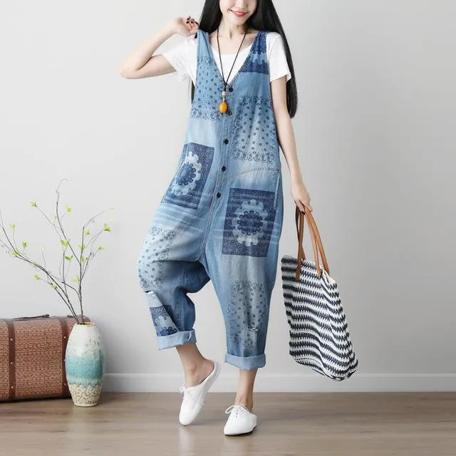 Mandala Denim Overall